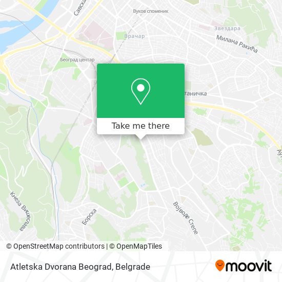 Atletska Dvorana Beograd map