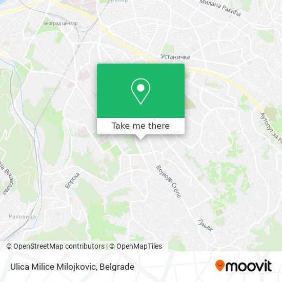 Ulica Milice Milojkovic map