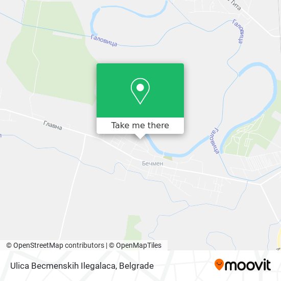 Ulica Becmenskih Ilegalaca map