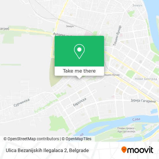 Ulica Bezanijskih Ilegalaca 2 map