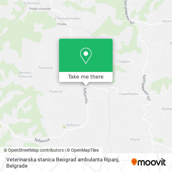 Veterinarska stanica Beograd ambulanta Ripanj map