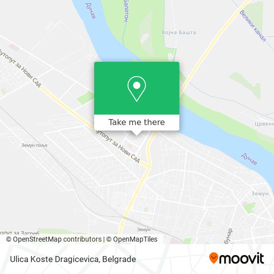 Ulica Koste Dragicevica map