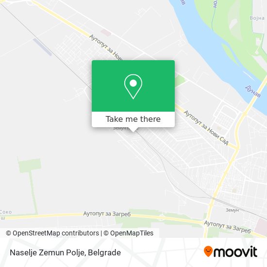 Naselje Zemun Polje map