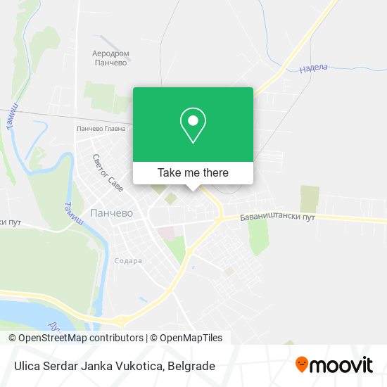Ulica Serdar Janka Vukotica map