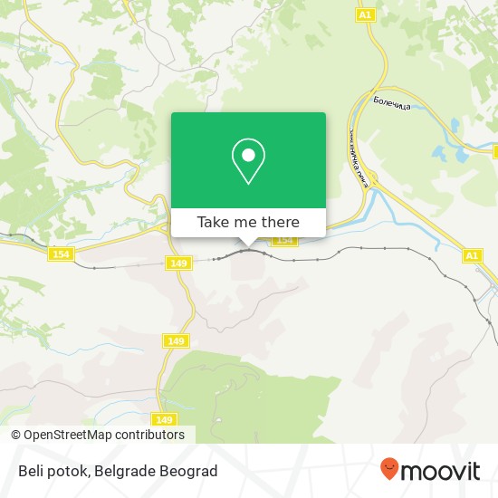 Beli potok map