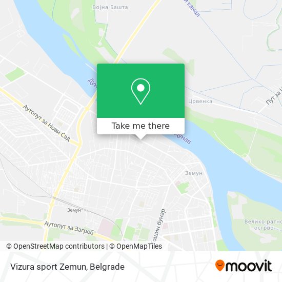 Vizura sport Zemun map