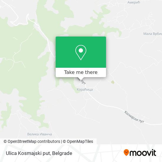 Ulica Kosmajski put map