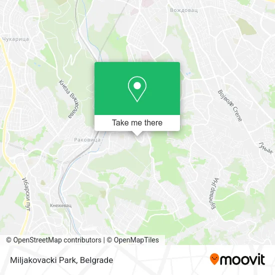 Miljakovacki Park map