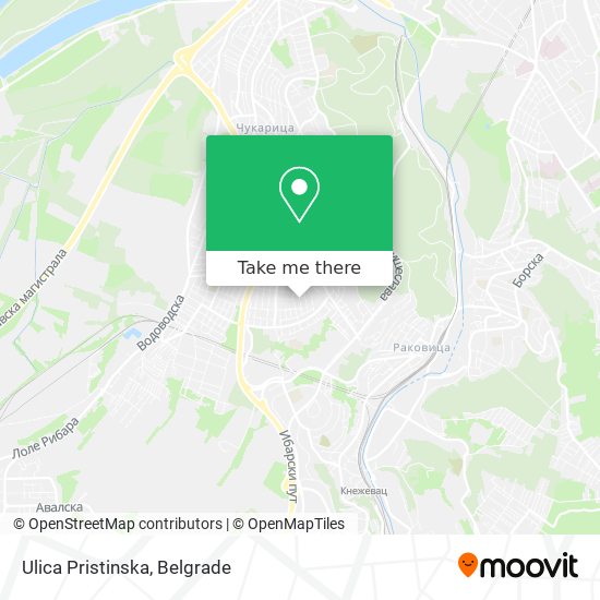 Ulica Pristinska map