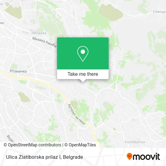 Ulica Zlatiborska prilaz I map