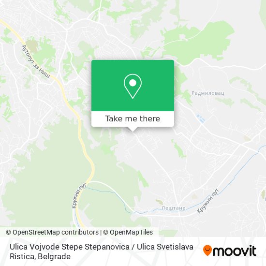 Ulica Vojvode Stepe Stepanovica / Ulica Svetislava Ristica map