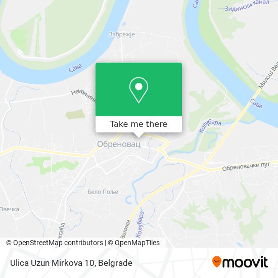 Ulica Uzun Mirkova 10 map