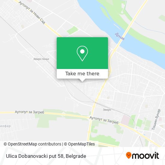 Ulica Dobanovacki put 58 map