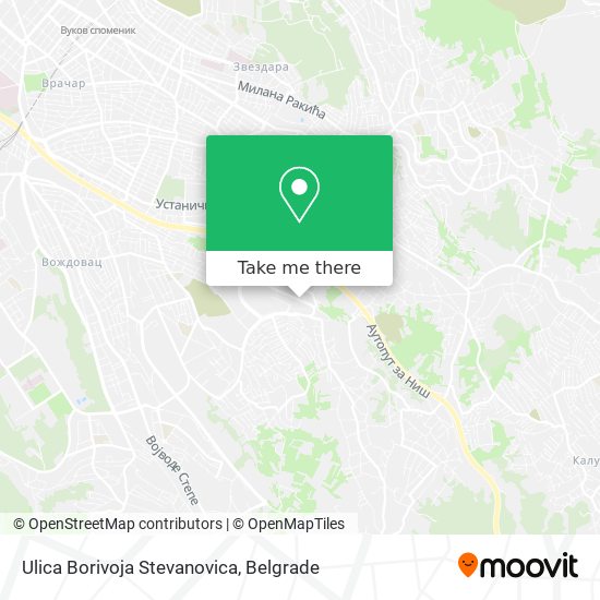 Ulica Borivoja Stevanovica map