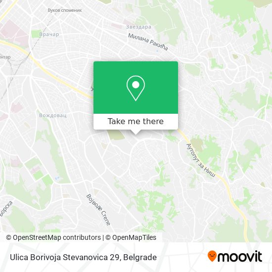 Ulica Borivoja Stevanovica 29 map