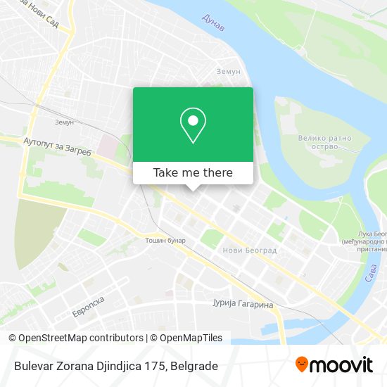 Bulevar Zorana Djindjica 175 map