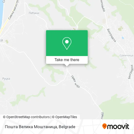 Пошта Велика Моштаница map