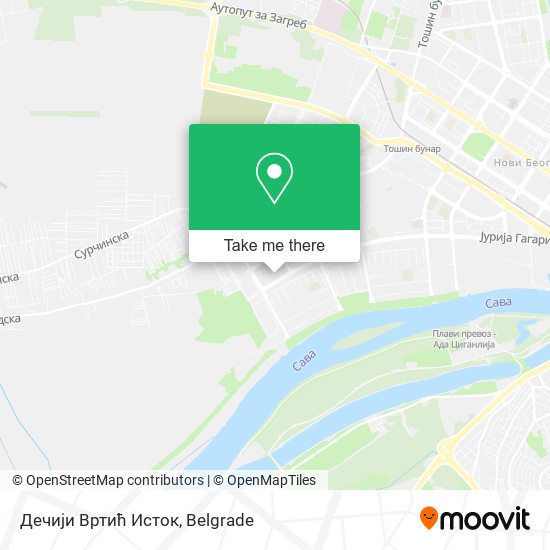 Дечији Вртић Исток map