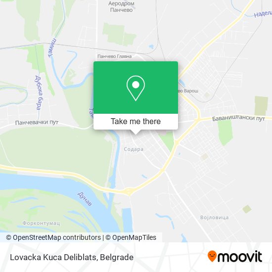 Lovacka Kuca Deliblats map