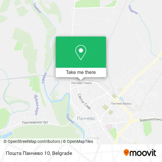 Пошта Панчево 10 map