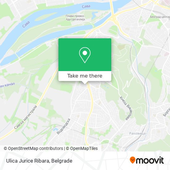 Ulica Jurice Ribara map