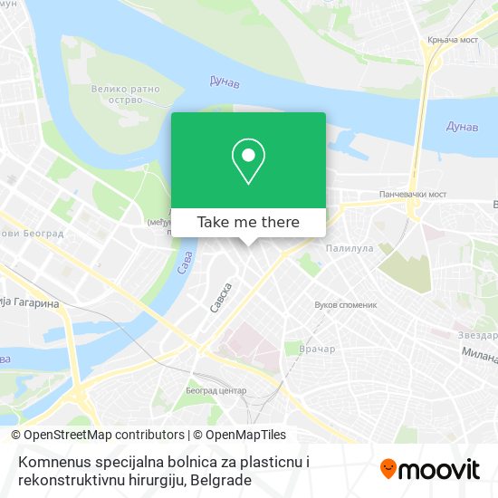 Komnenus specijalna bolnica za plasticnu i rekonstruktivnu hirurgiju map