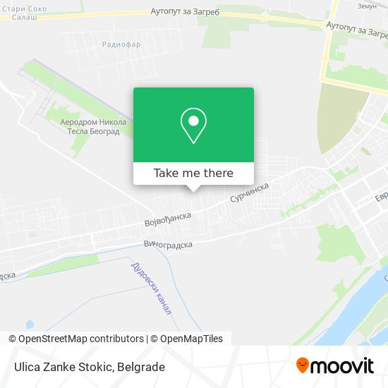 Ulica Zanke Stokic map