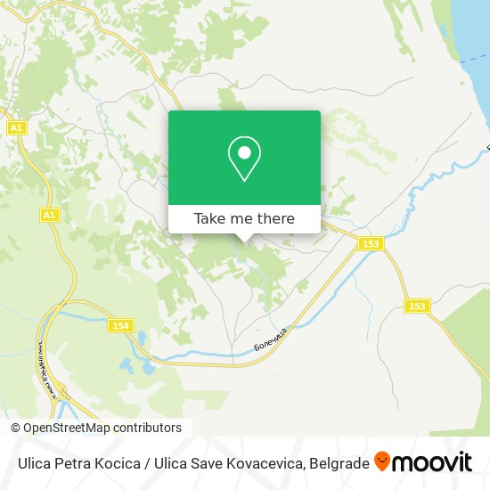 Ulica Petra Kocica / Ulica Save Kovacevica map