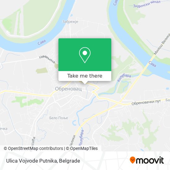 Ulica Vojvode Putnika map