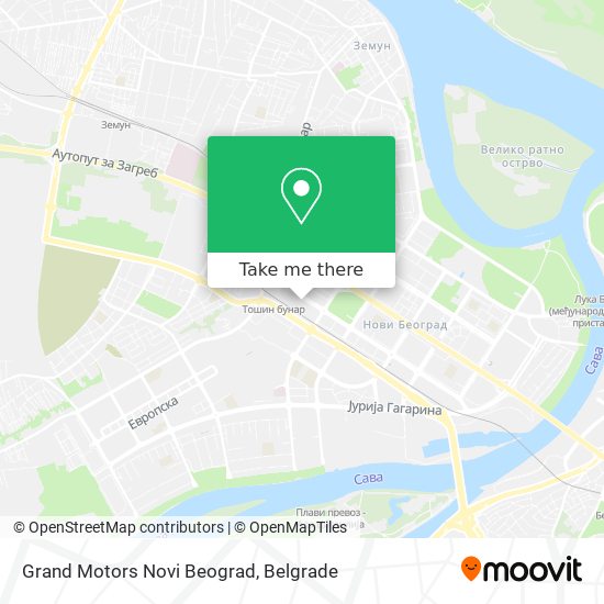 Grand Motors Novi Beograd map