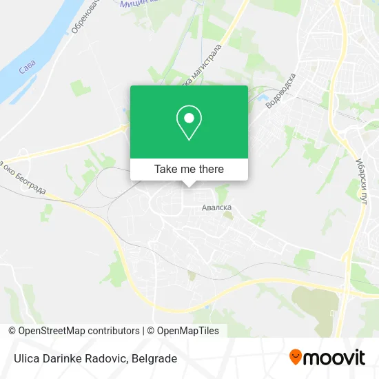 Ulica Darinke Radovic map