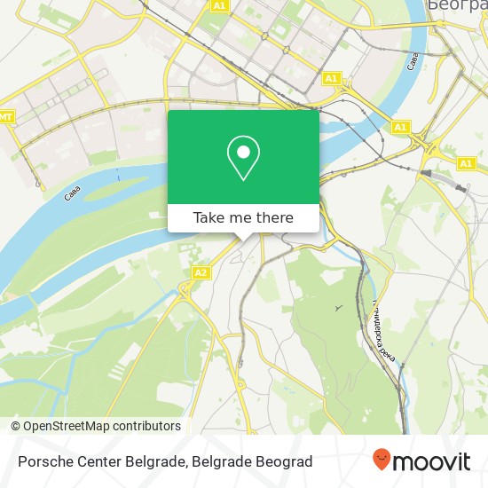 Porsche Center Belgrade map