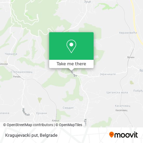 Kragujevacki put map