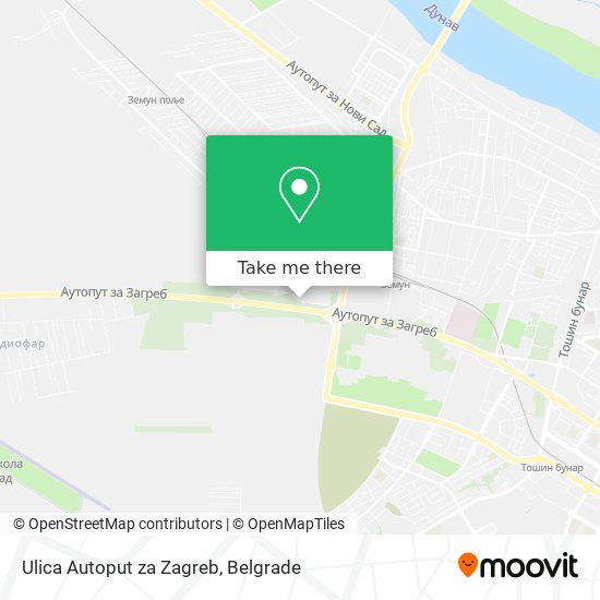 Ulica Autoput za Zagreb map