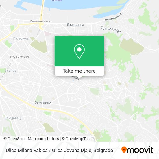 Ulica Milana Rakica / Ulica Jovana Djaje map