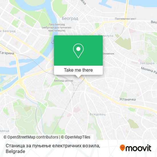 Станица за пуњење електричних возила map