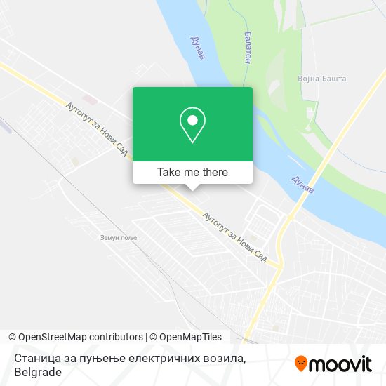 Станица за пуњење електричних возила map