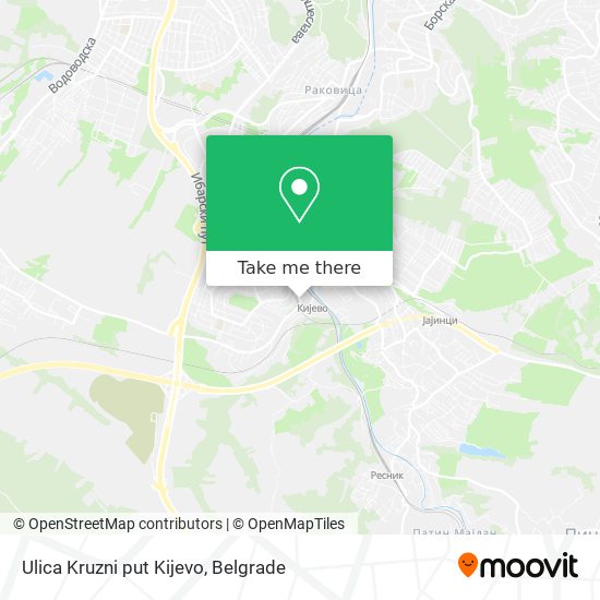 Ulica Kruzni put Kijevo map