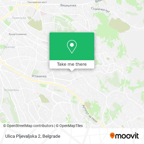 Ulica Pljevaljska 2 map