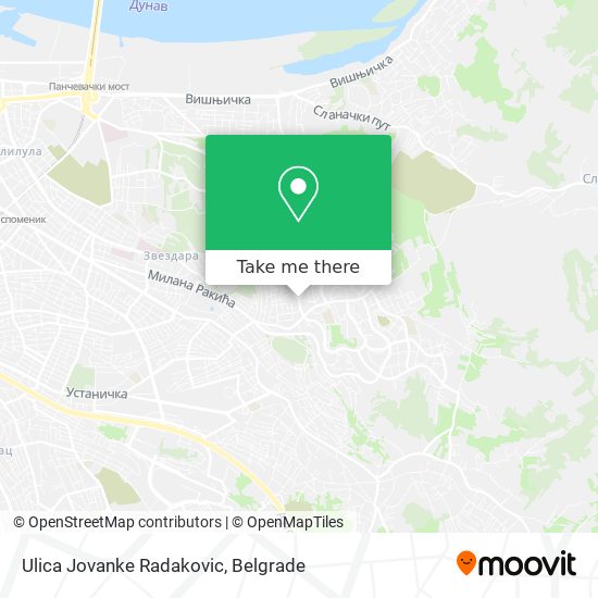 Ulica Jovanke Radakovic map