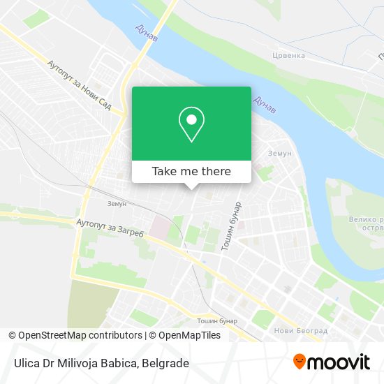 Ulica Dr Milivoja Babica map