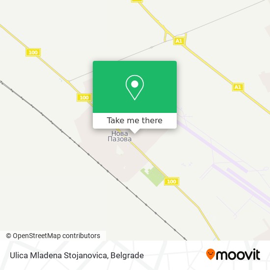 Ulica Mladena Stojanovica map
