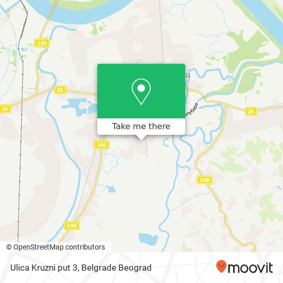 Ulica Kruzni put 3 map