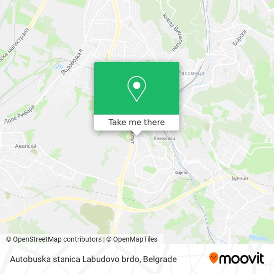 Autobuska stanica Labudovo brdo map