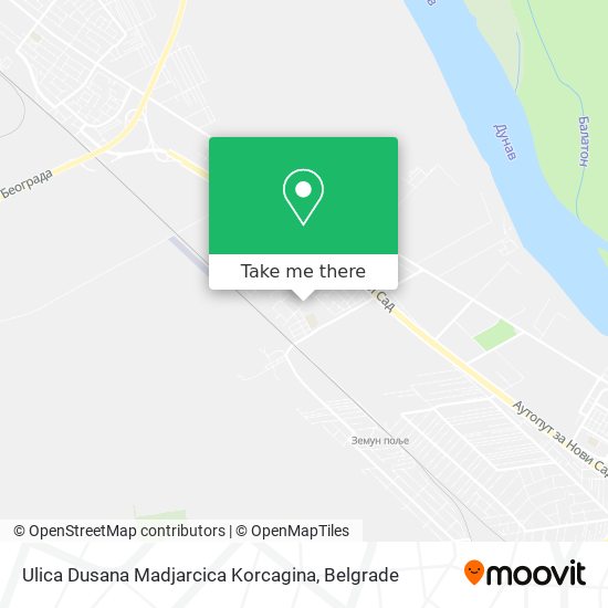 Ulica Dusana Madjarcica Korcagina map