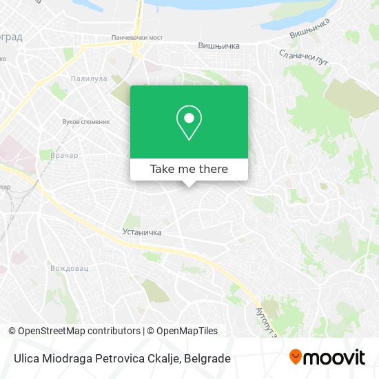 Ulica Miodraga Petrovica Ckalje map