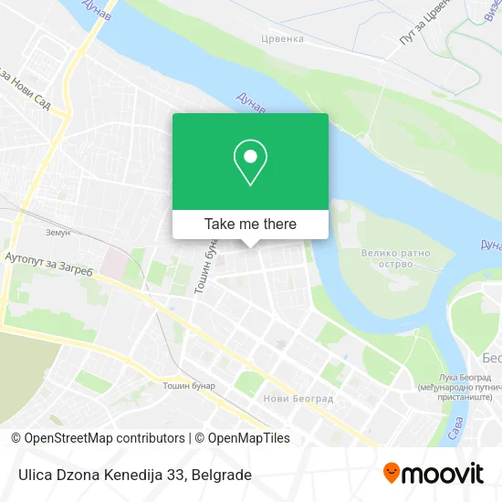 Ulica Dzona Kenedija 33 map