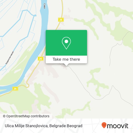 Ulica Milije Stanojlovica map