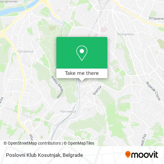 Poslovni Klub Kosutnjak map