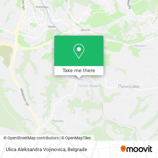 Ulica Aleksandra Vojinovica map